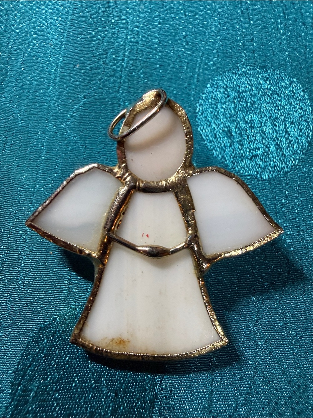 White Angel Stained Glass brooch
